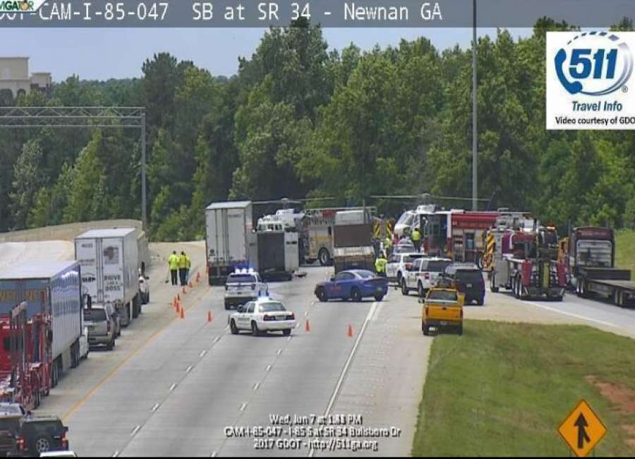 I-85 crash hospitalizes 3, livestock unharmed