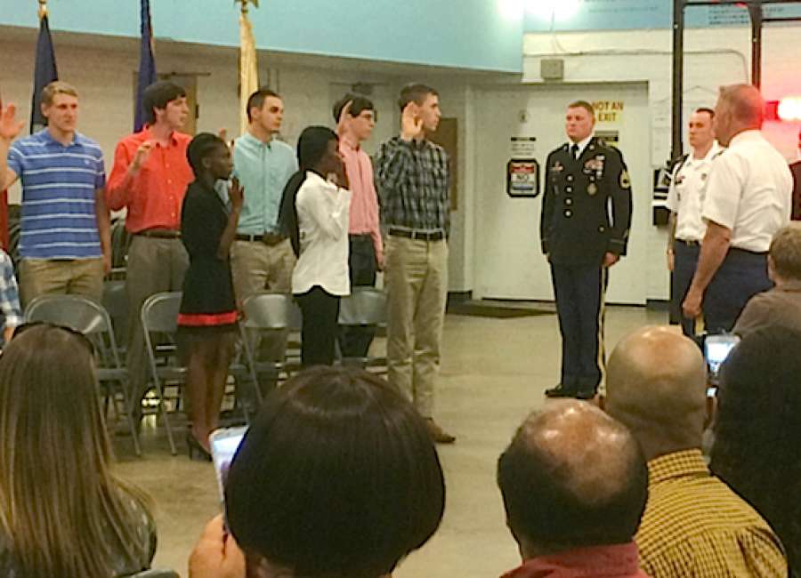 Newnan High celebrates military enlistees