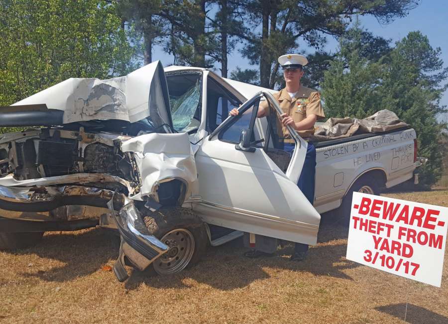 Wreckage of stolen Ford starts neighborhood dialogue