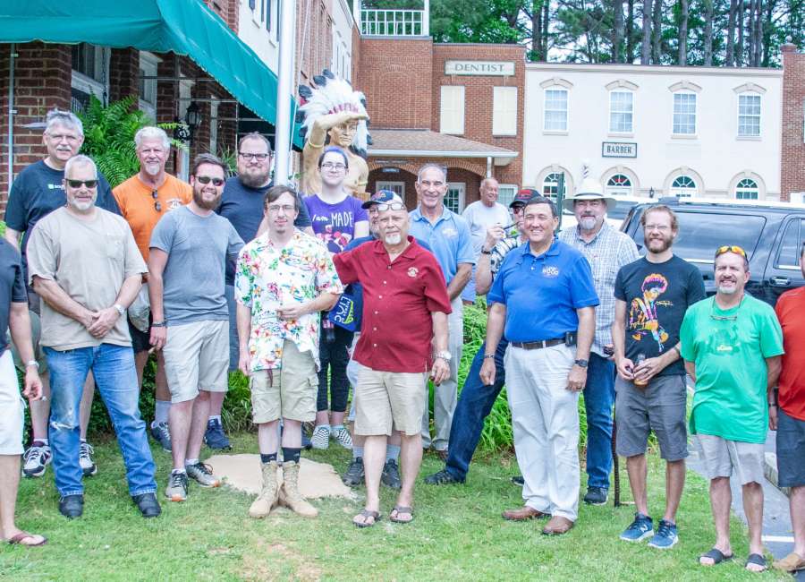 Bible study group donates new flag pole