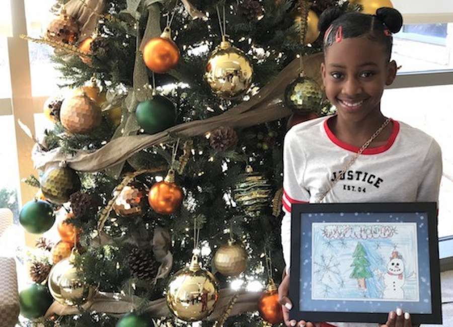 Fourth-grader wins holiday card design contest