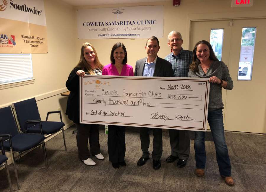 Golf Life Ladies donate $20,000 to Coweta Samaritan Clinic