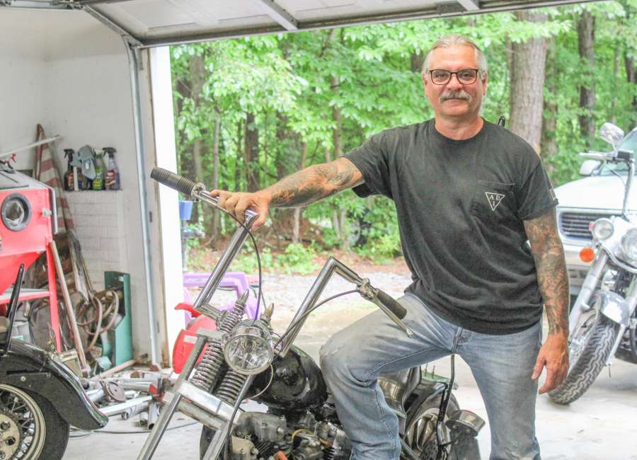 Man builds motorcycle for hospital raffle