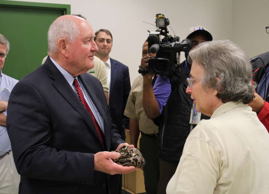 Secretary of Agriculture visits USDA dog training site in Newnan