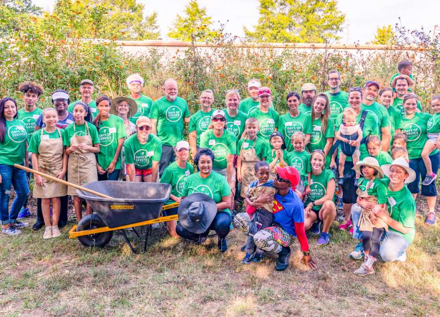 YMCA members volunteer for annual service day