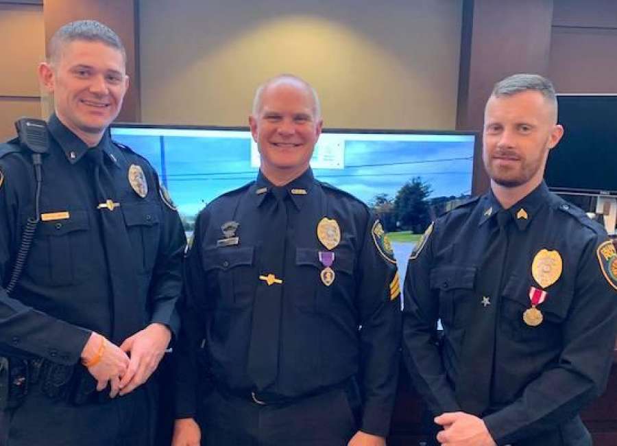 College Park police officer from Newnan awarded Purple Heart