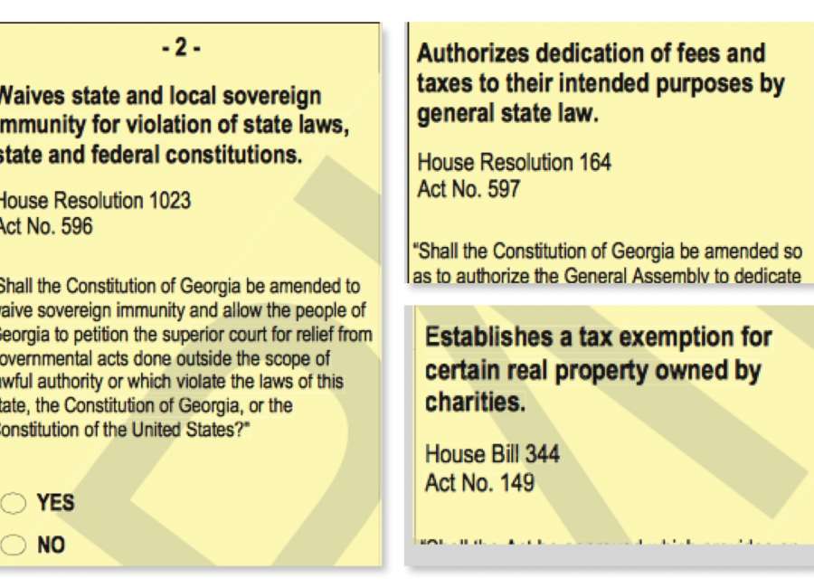Constitutional amendments and referendum on Nov. 3 ballot