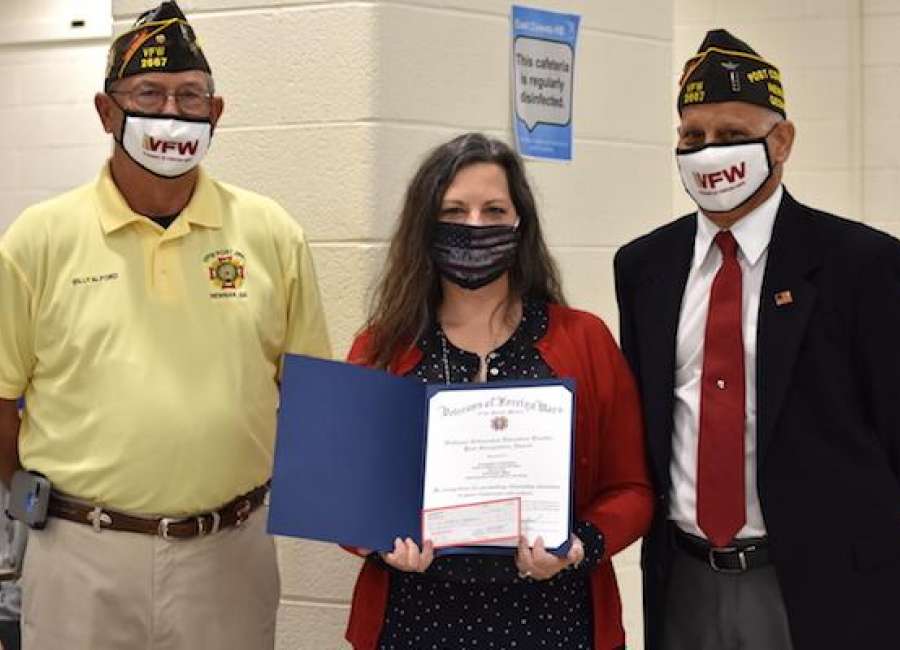 East Coweta’s Elizabeth Thompson honored by VFW