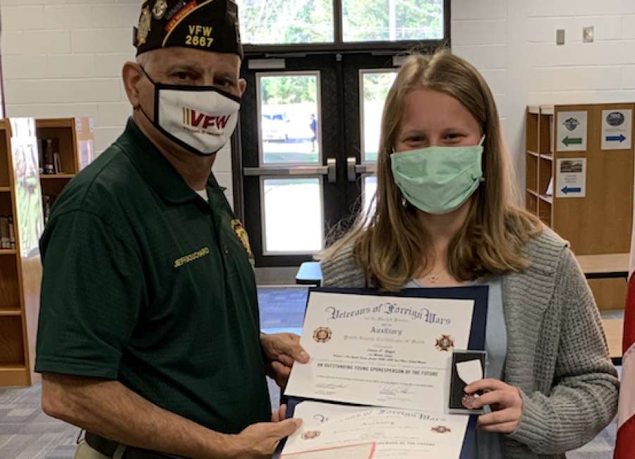 Griffin wins Patriot’s Pen Essay Contest