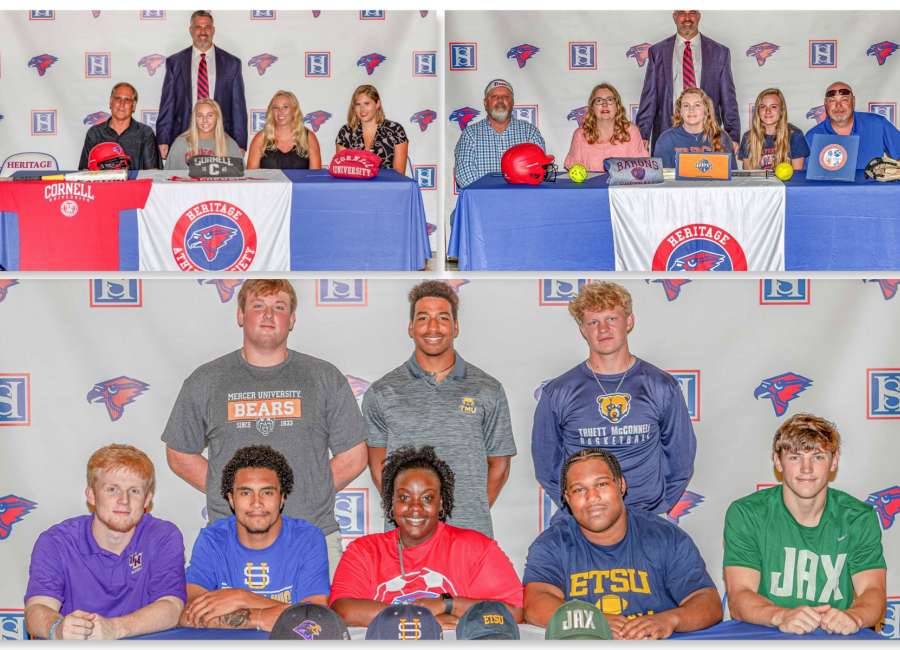 Heritage celebrates senior athletes signing