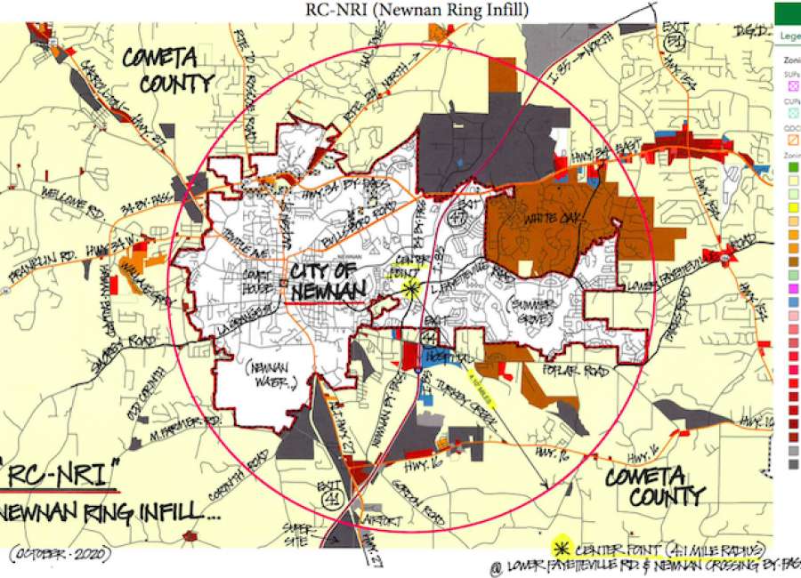 Coweta County Zoning Map Higher Density 'Ring' Proposed Around Newnan - The Newnan Times-Herald