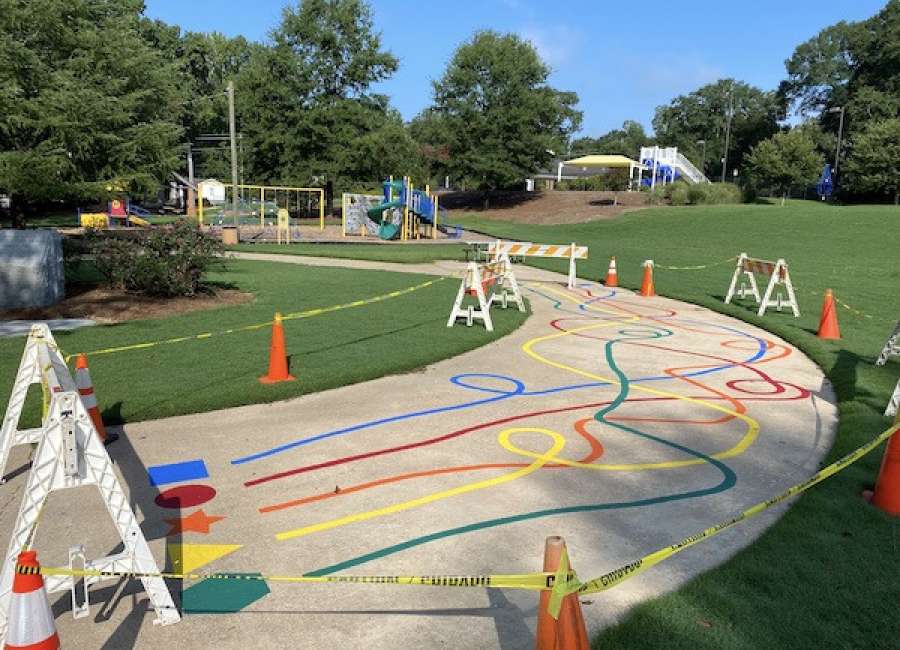 Keep Newnan Beautiful adds activity mural to Lynch Park