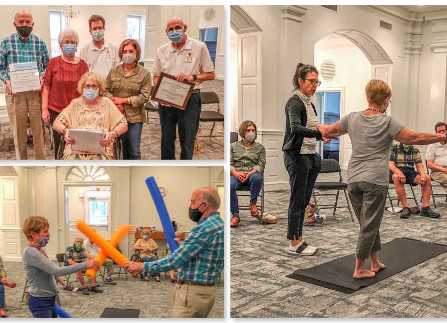 Newnan Parkinson’s Support Group learns about Pilates