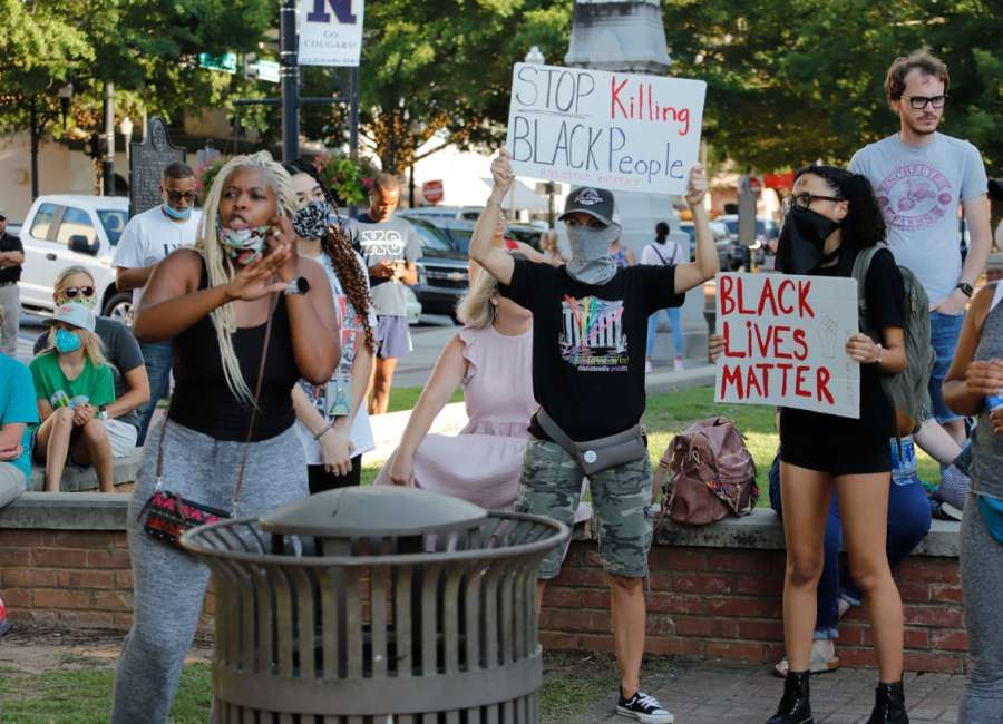 Protests over Floyd, Arbery deaths in downtown Newnan