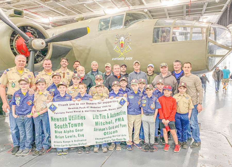 Scouts visit USS Yorktown