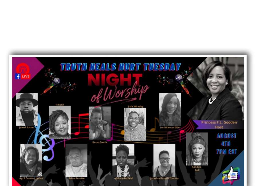 Truth Heals Hurt presents virtual live “Night of Worship” Tuesday