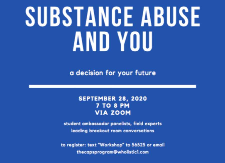 Virtual substance abuse workshop Monday