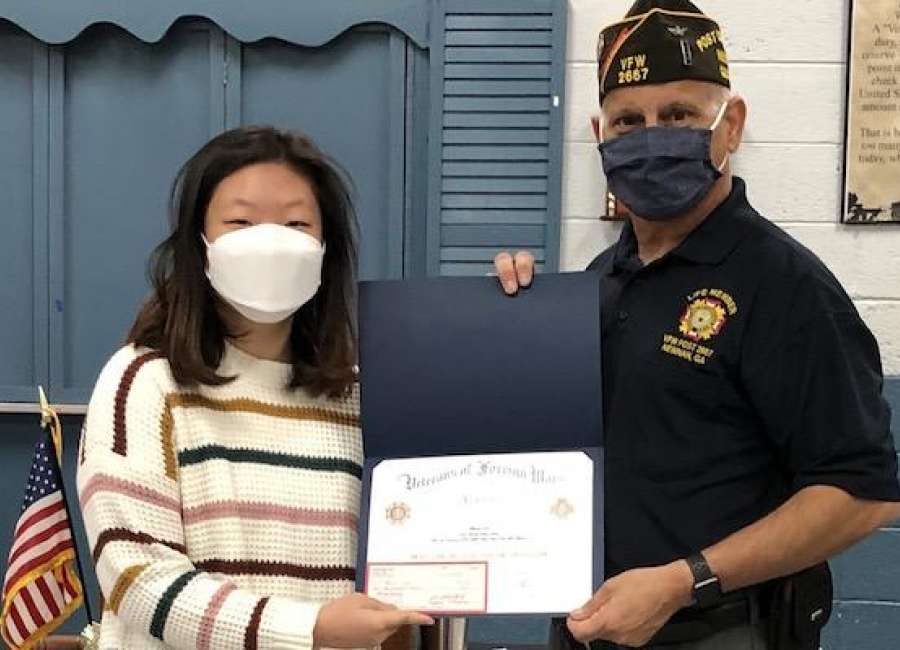 Voice of Democracy contest winner honored