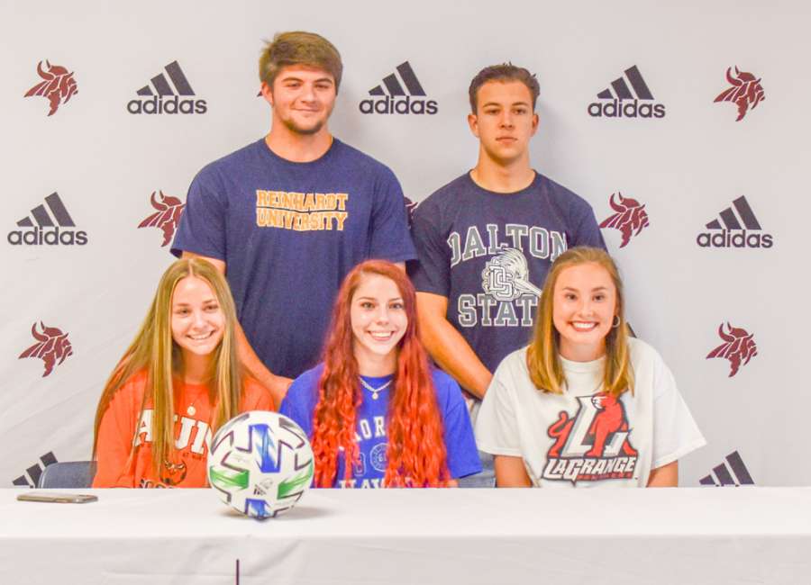 Five from Northgate soccer sign