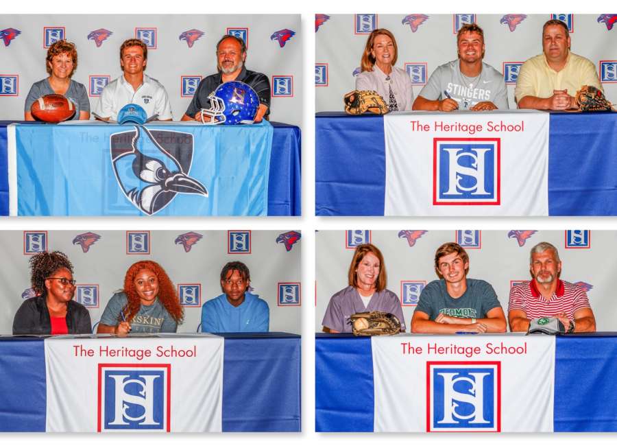 Four Heritage athletes ink college deals