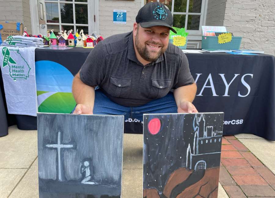Pathways patient uses painting to help with mental health