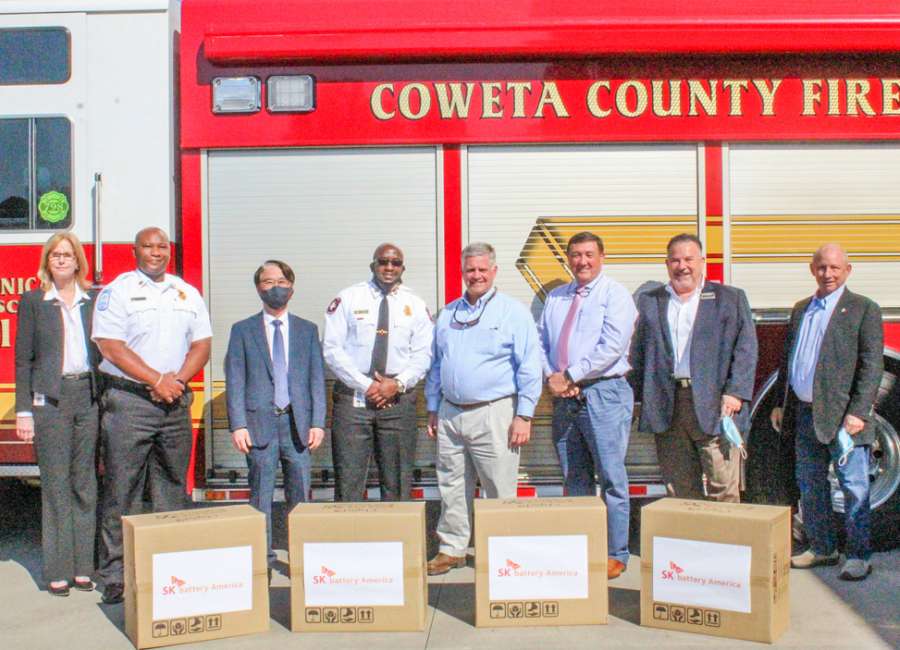 SK Battery donates 2,000 masks to Coweta Fire Rescue
