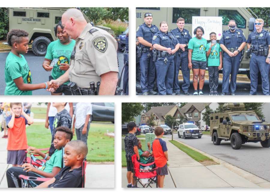 The coolest birthday ever? 11-year old Newnan resident feted by first responders for birthday
