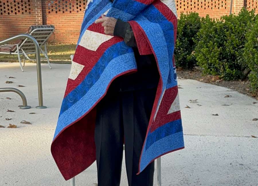 Two presented Quilts of Valor