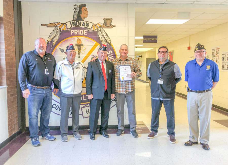 VFW presents Teacher of the Year Award at ECHS