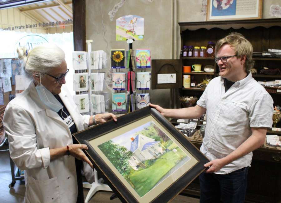 Watercolor painting gifted to tornado victim