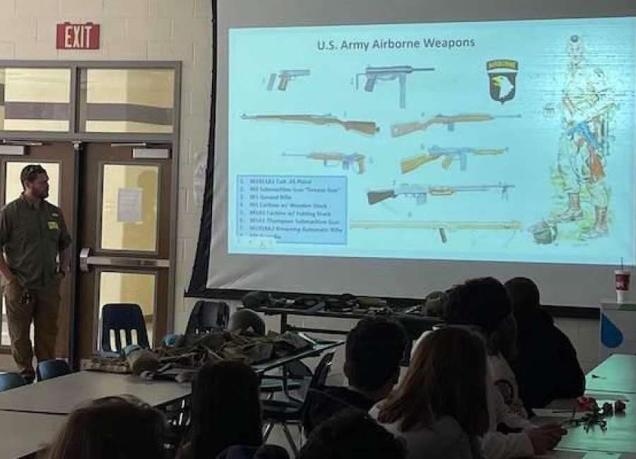 ECHS history students learn about 101st Airborne in WWII