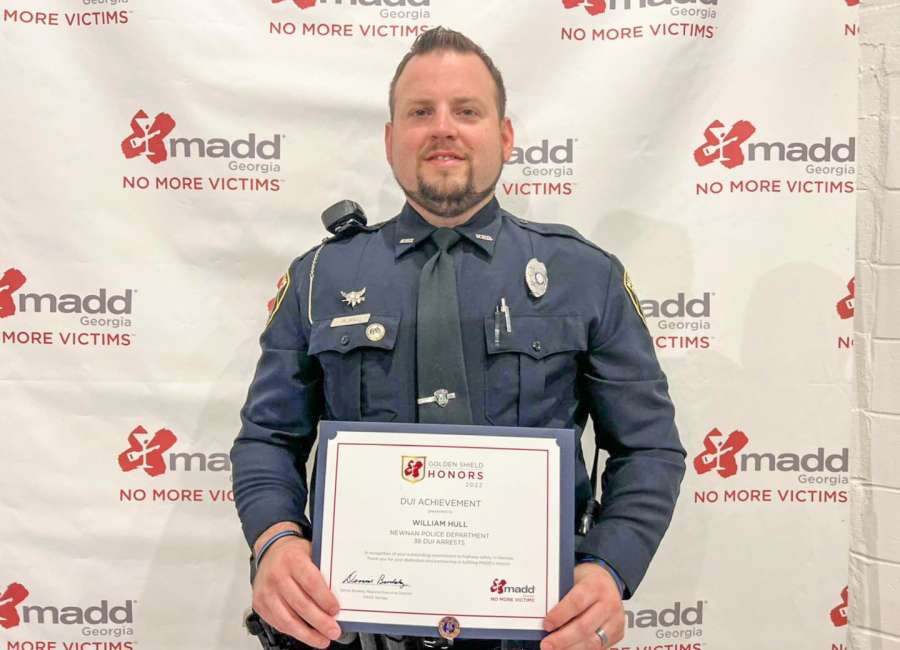Newnan officer recognized for DUI enforcement