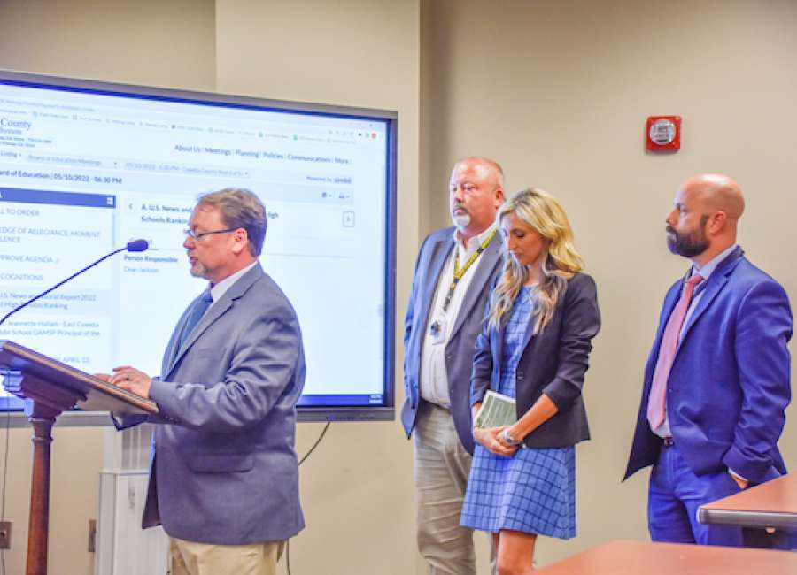 Principals recognized for efforts in earning national ranking