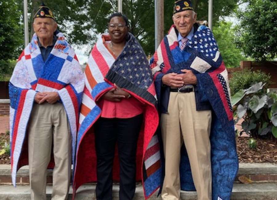 Quilts of Valor presented to veterans