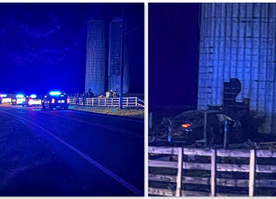 Smokey silo smashed during police pursuit